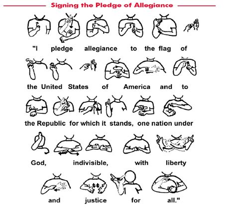Asl Pledge Of Allegiance Printable